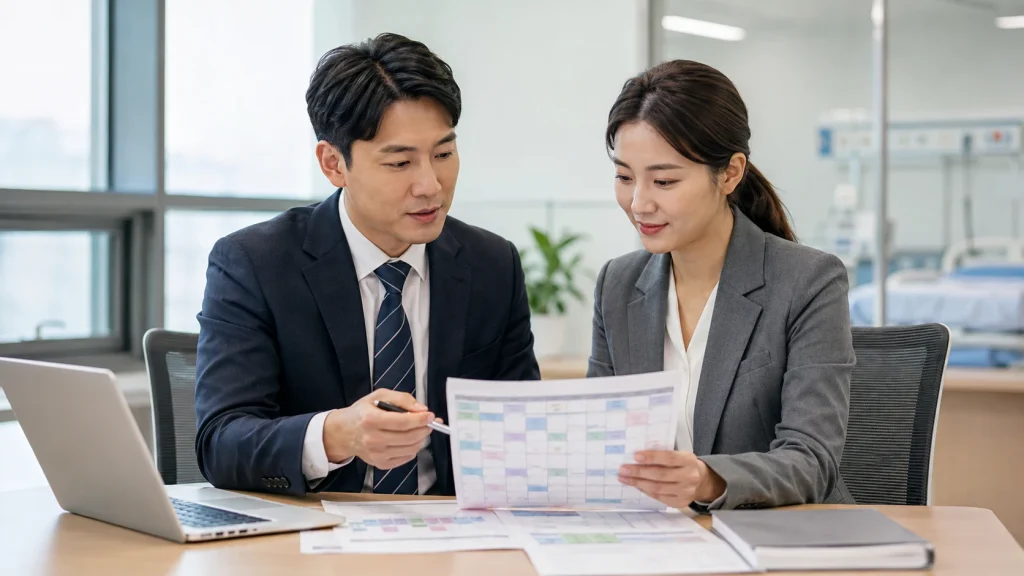 병원 노무 컨설팅 관련 검토 장면